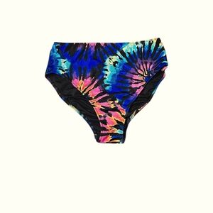 Pink Active Women's High Waisted Tie Dye  Bikini Bottoms Size L